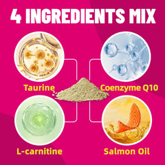 Just Try Taurine CoQ10: peau et poil sains grâce aux oméga-3.