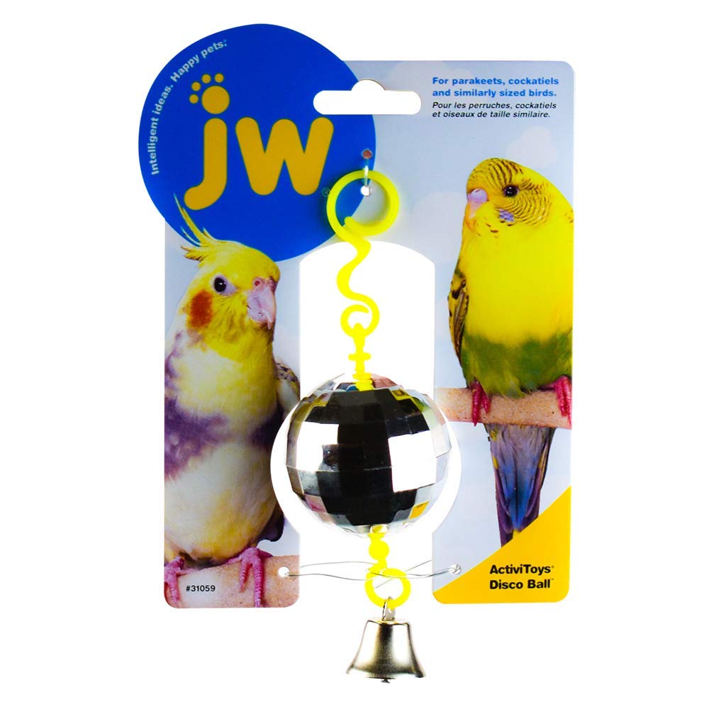 Boule disco avec cloche JW ActiviToy offrant un divertissement sonore.