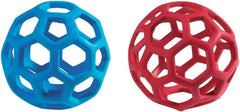 JW HOL-ee Roller, petit pack de 2, jouet en caoutchouc naturel pour chien, stimulation et jeu.
