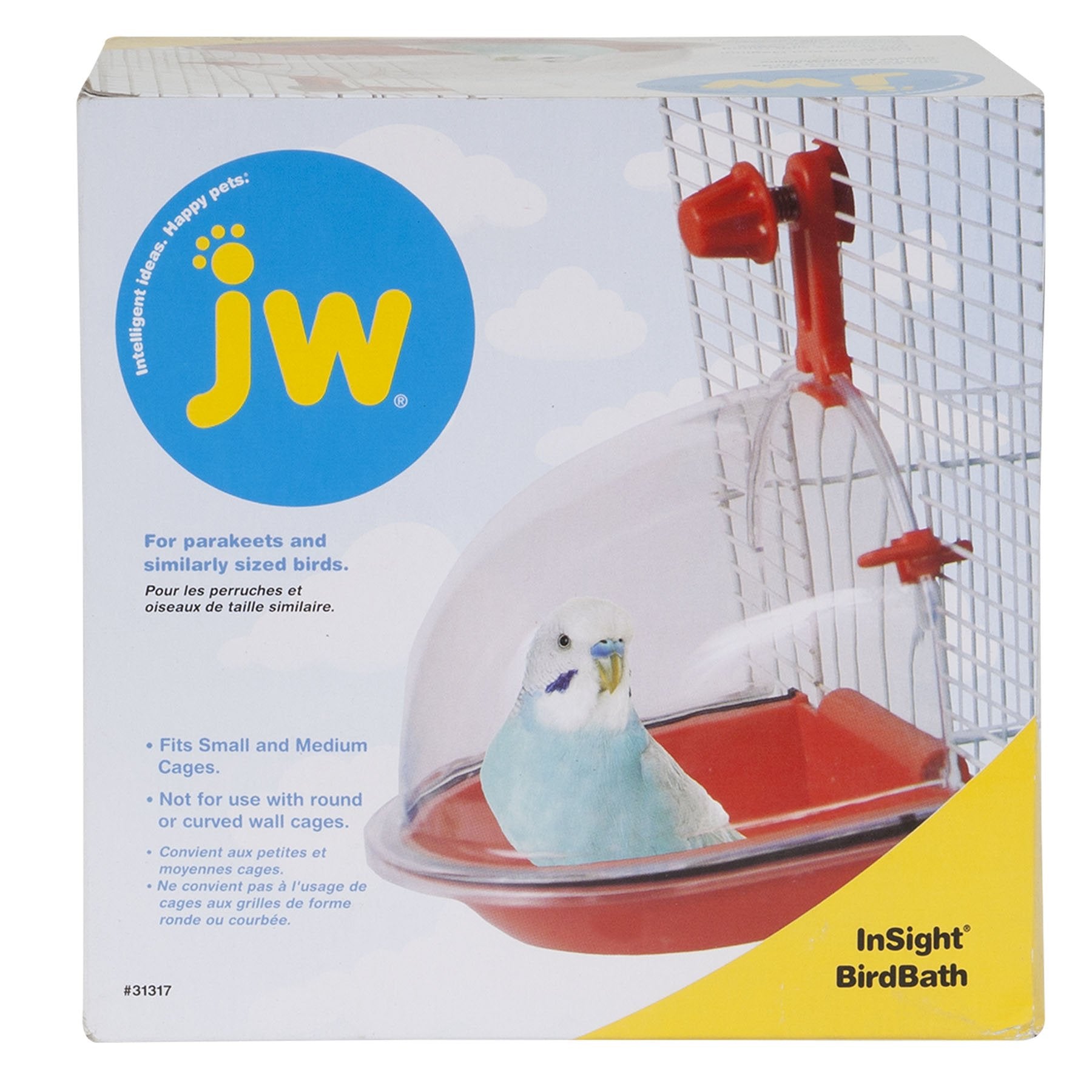 JW Insight : bain adapté pour perruches petites et moyennes, stimulant le jeu