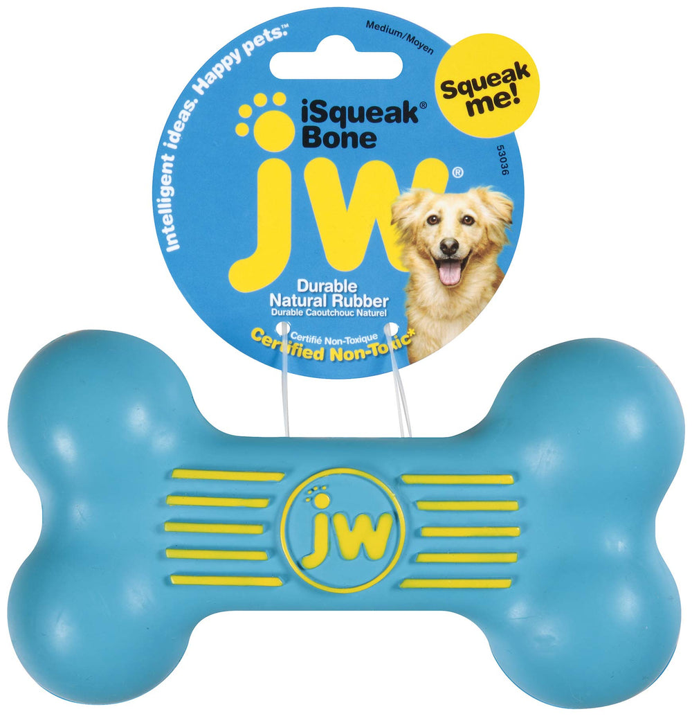 Le JW iSqueak Bone attire l’attention avec ses couleurs assorties pour des jeux stimulants.