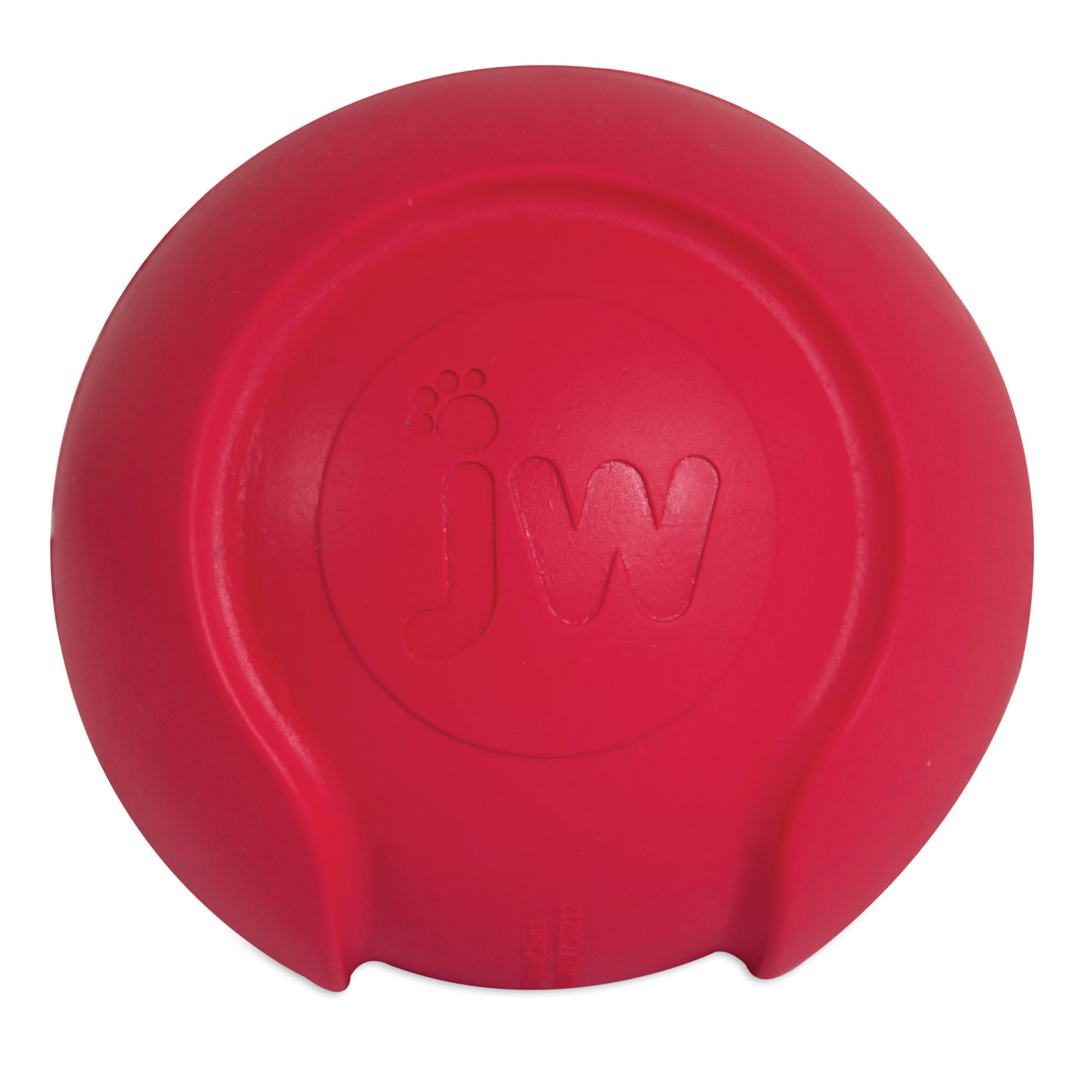 Le jouet iSqueak Bouncin Baseball de JW, idéal siffleur pour les jeux de récupération en extérieur.
