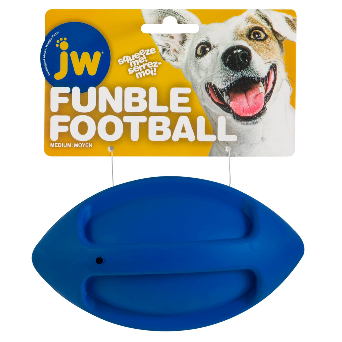 JW iSqueak Funble Football, balle qui crie parfaite pour lancer et rapporter