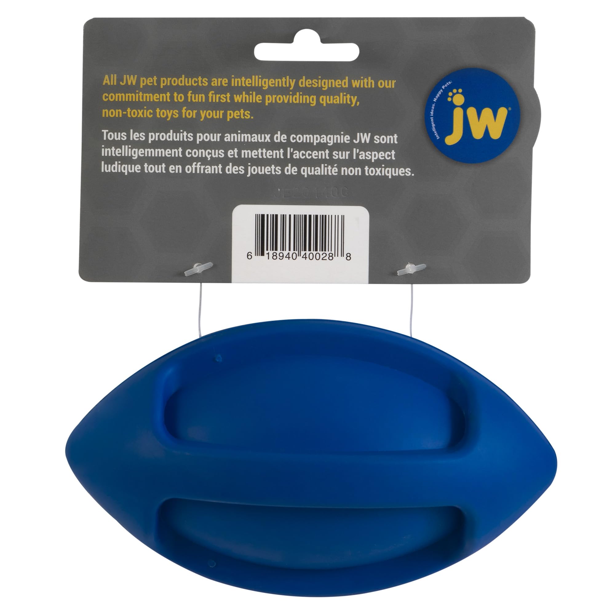 JW iSqueak Funble Football, passe et jeu avec une texture durable