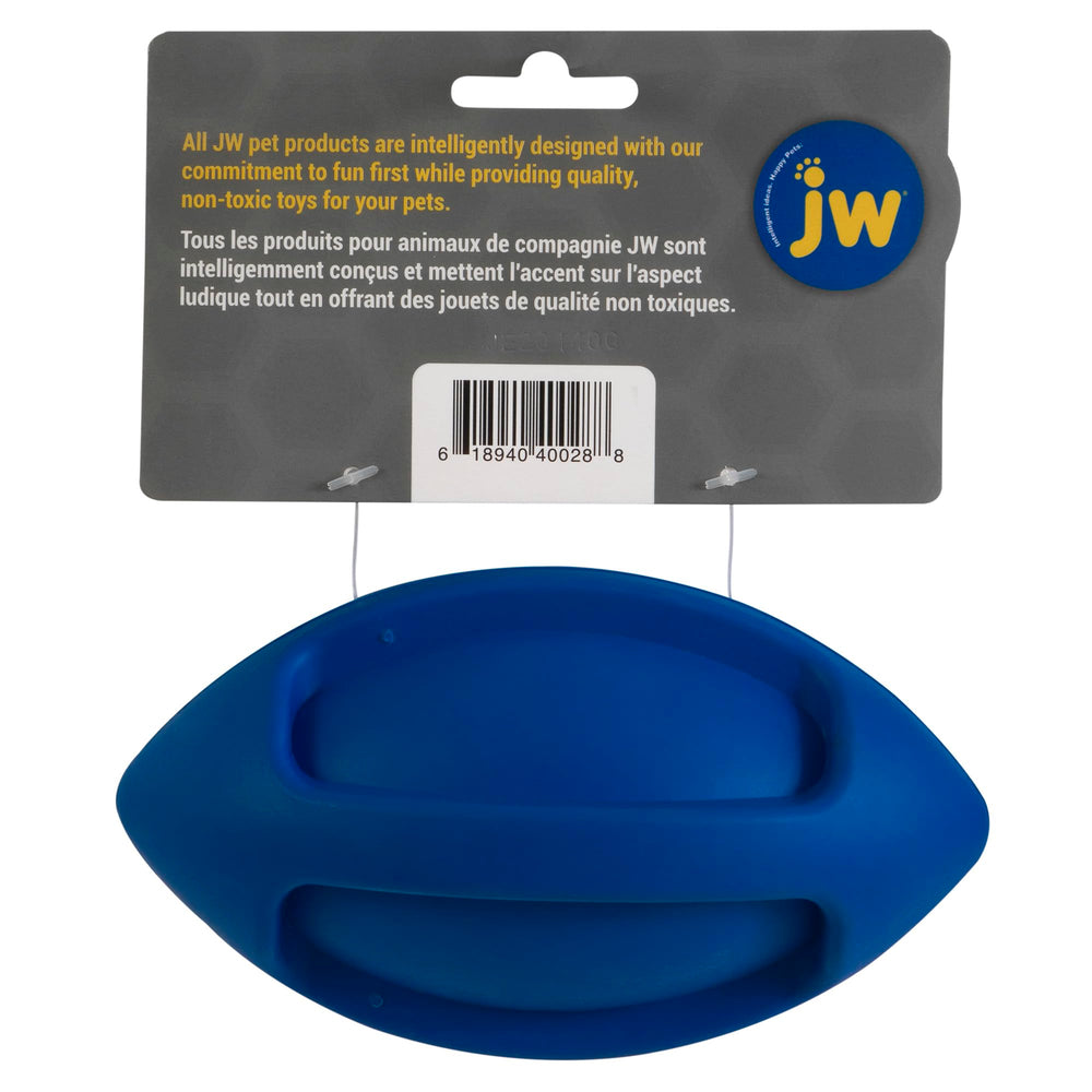 JW iSqueak Funble Football, passe et jeu avec une texture durable