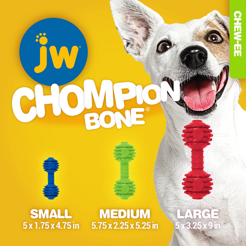 JW Pet Chompion design rebondissant, parfait pour les jeux de récupération et tir à la corde