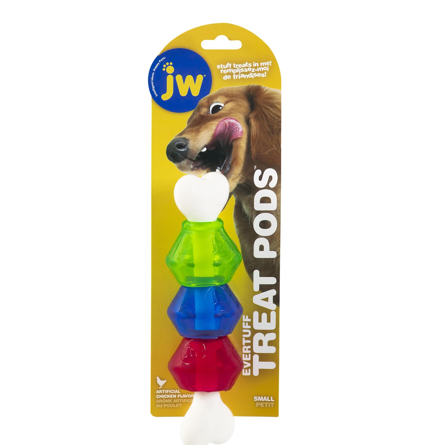 JW Pet EverTuff os nylon blanc, jouet durable pour chien.