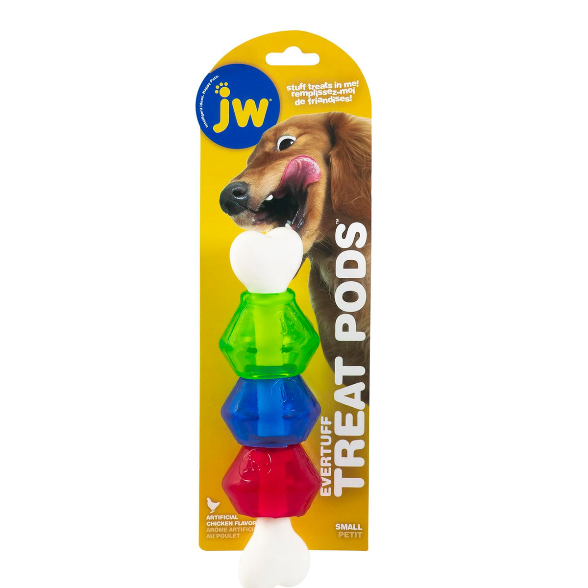 JW Pet EverTuff os nylon blanc, jouet durable pour chien.