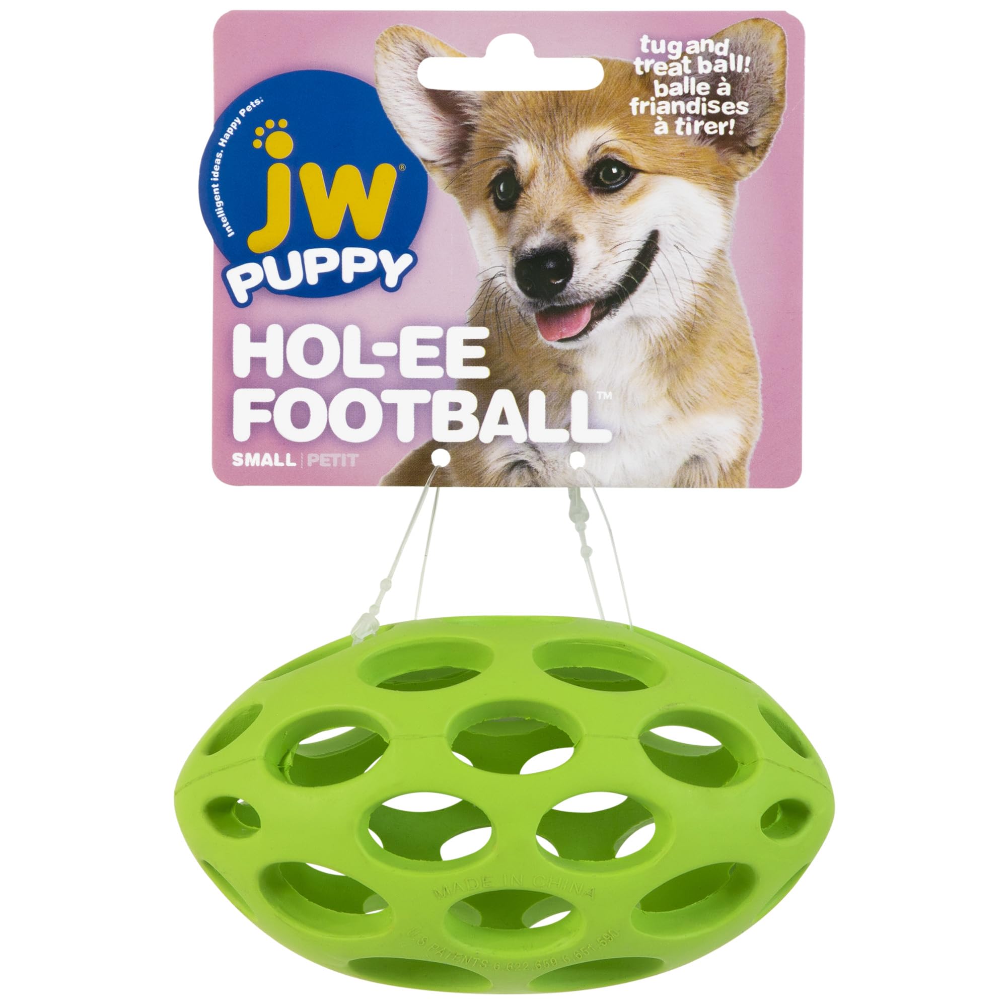 JW Pet Hol-ee Balle Puzzle petit 5 pouces, stimule la résolution de problèmes