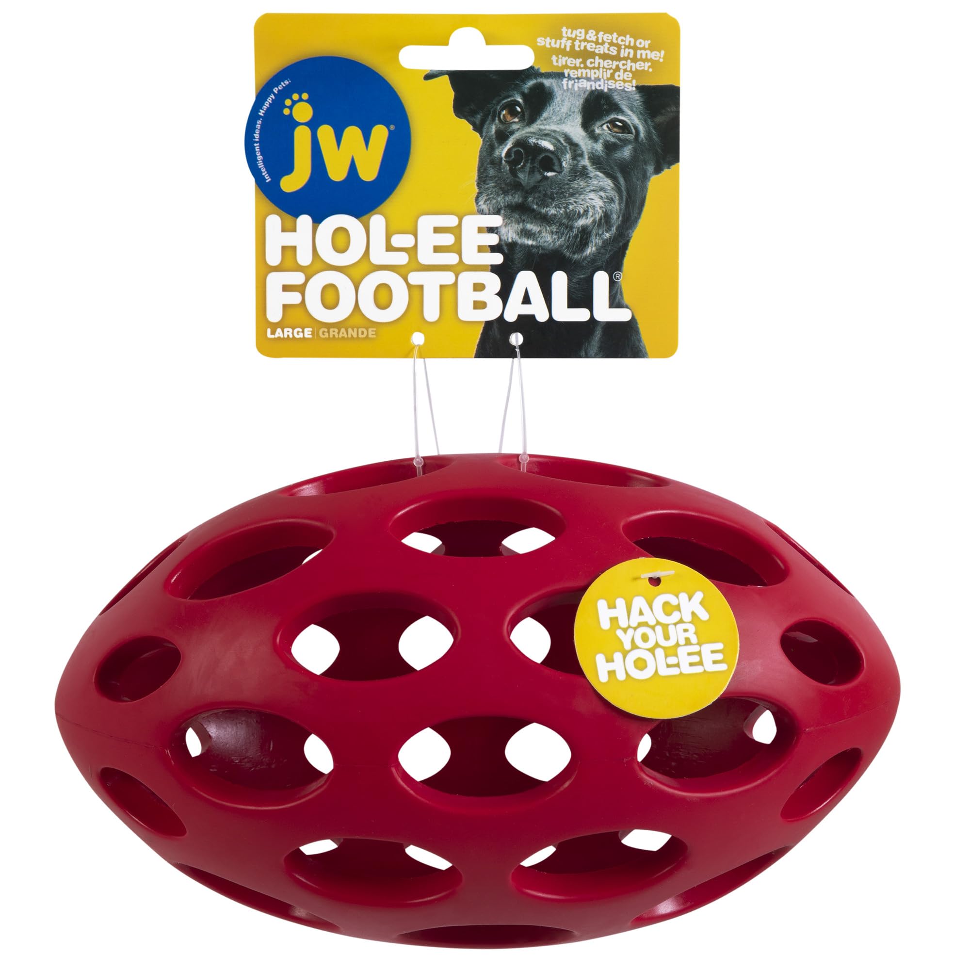 JW Hol-ee Football: balle puzzle interactive, idéale pour jeux intérieurs et extérieurs.