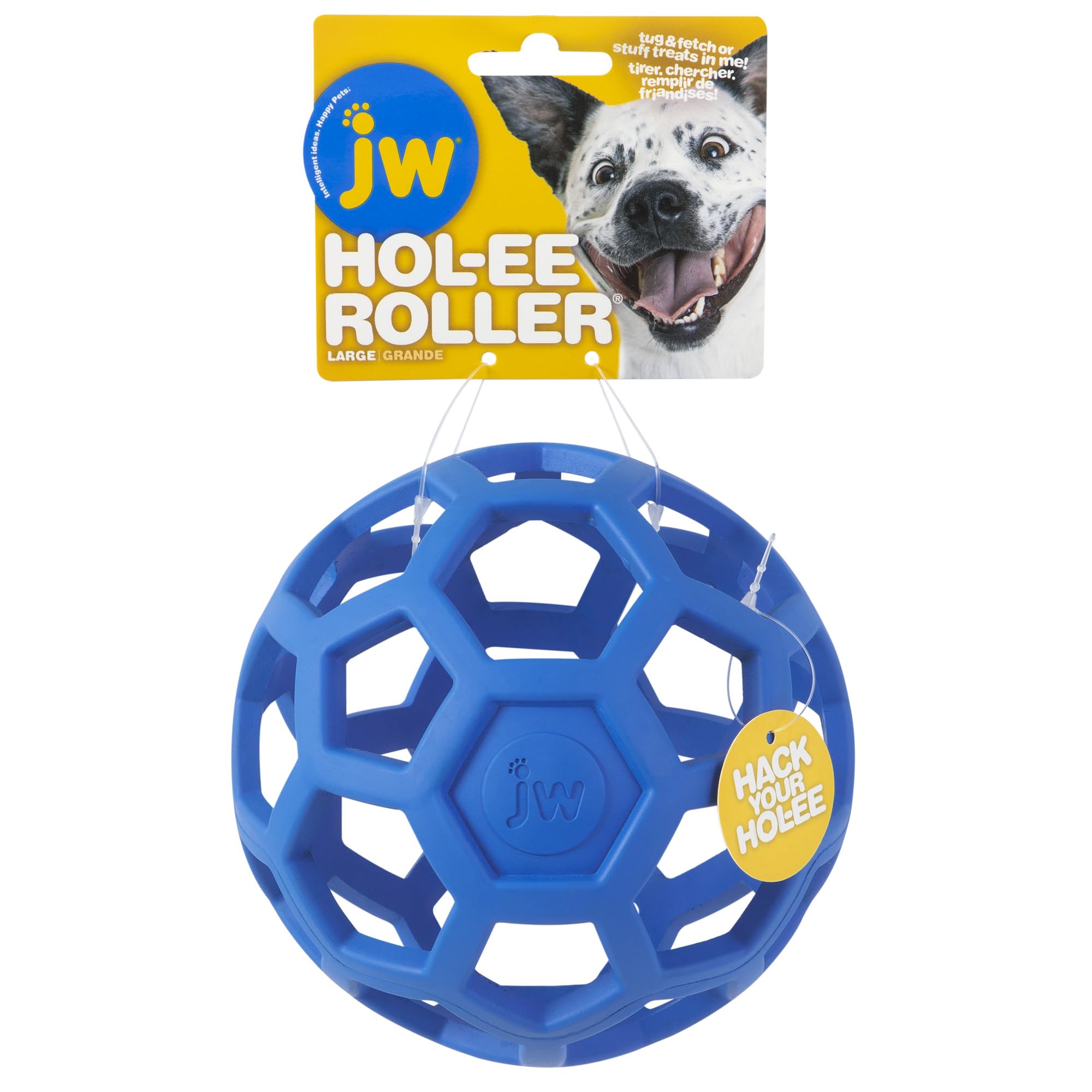 JW Hol-ee Roller en caoutchouc naturel, stimule l’intelligence en cachant des friandises.