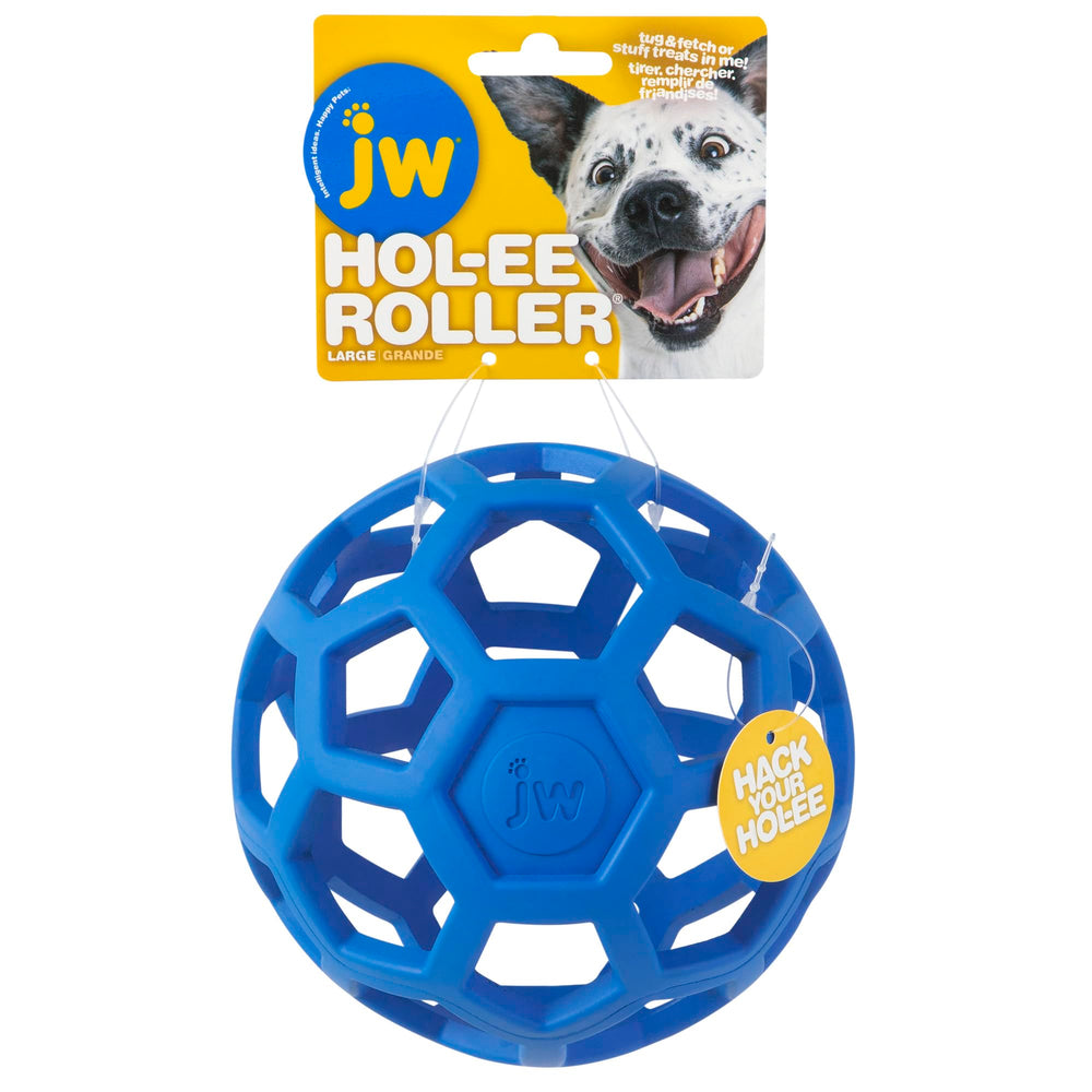JW Hol-ee Roller en caoutchouc naturel, stimule l’intelligence en cachant des friandises.
