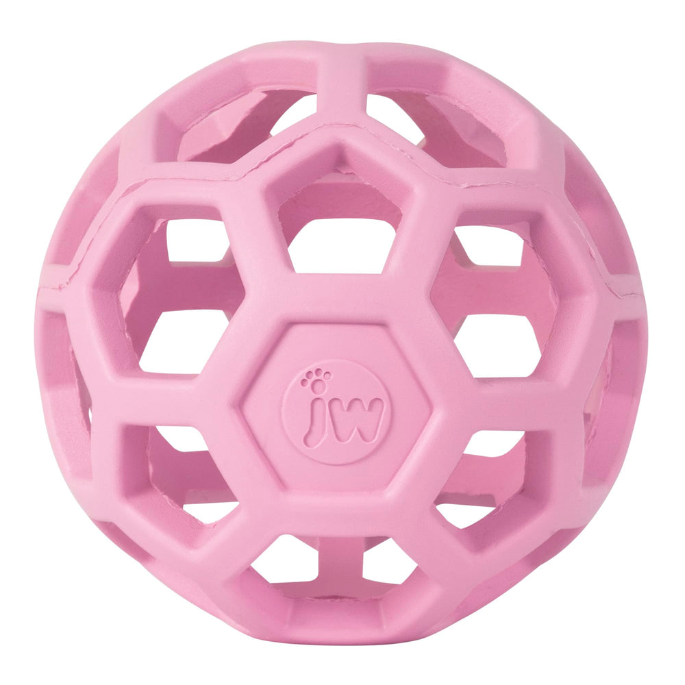 JW Pet Hol-ee Roller, balle puzzle rose pour stimulation mentale du chien