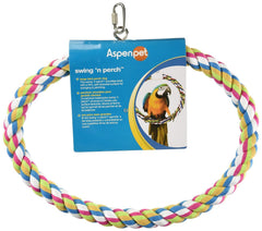 JW Pet Swing N' Perch : perchoir ferme en coton pour le confort des pattes