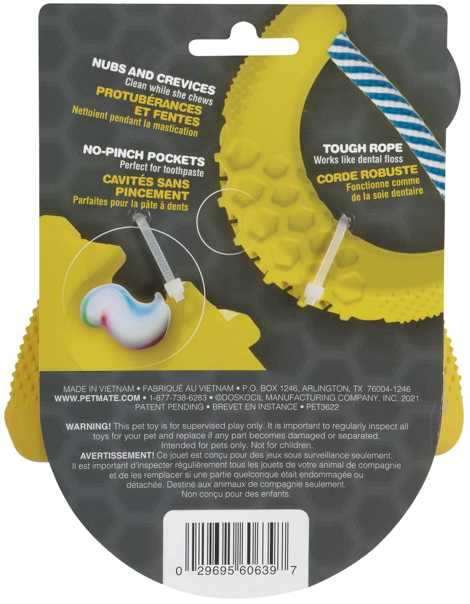 JW Prickl-ee Pear: design incurvé facilitant la prise en bouche du chiot.