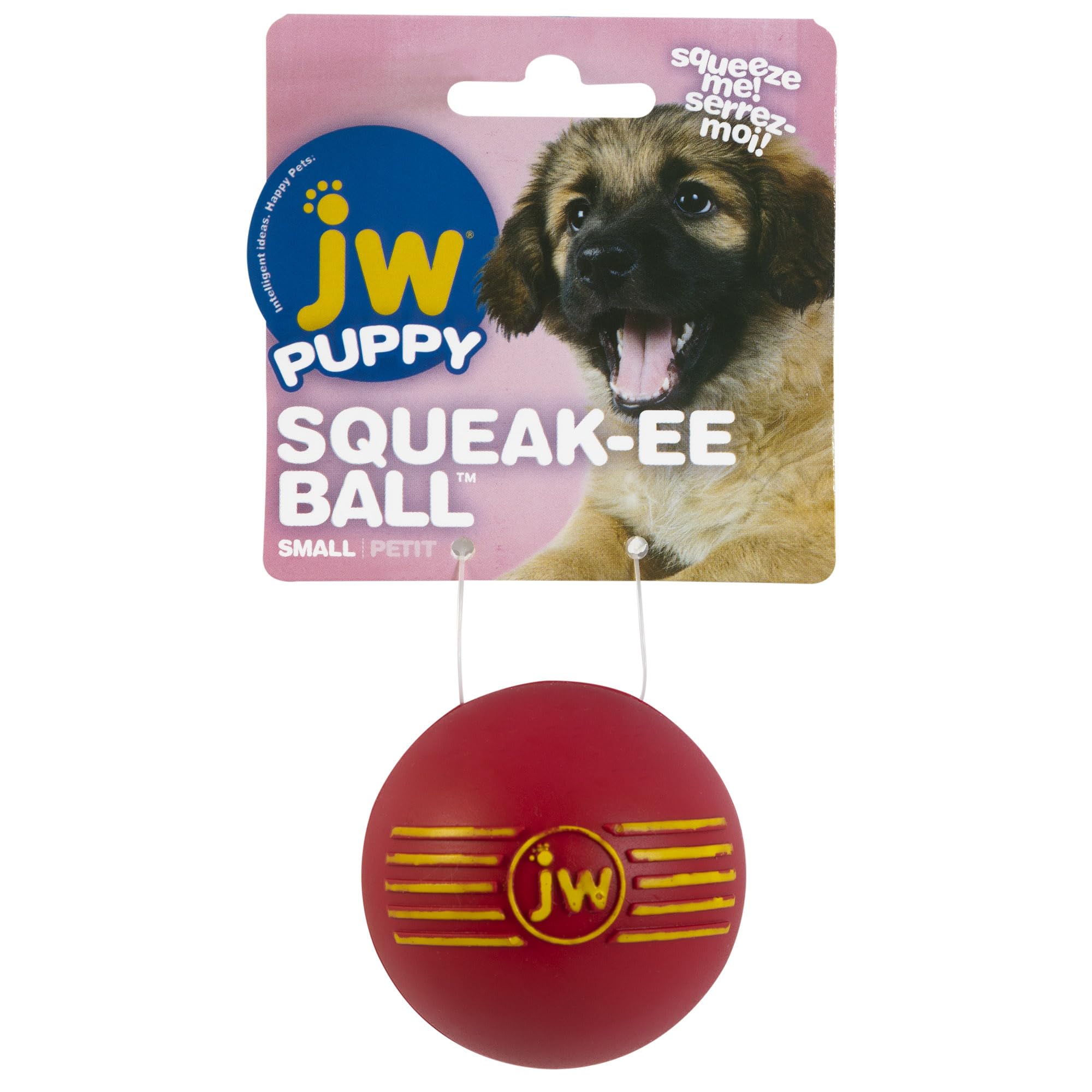 JW Squeak-ee Ball: balle caoutchouc, parfaite pour le fetch en extérieur.
