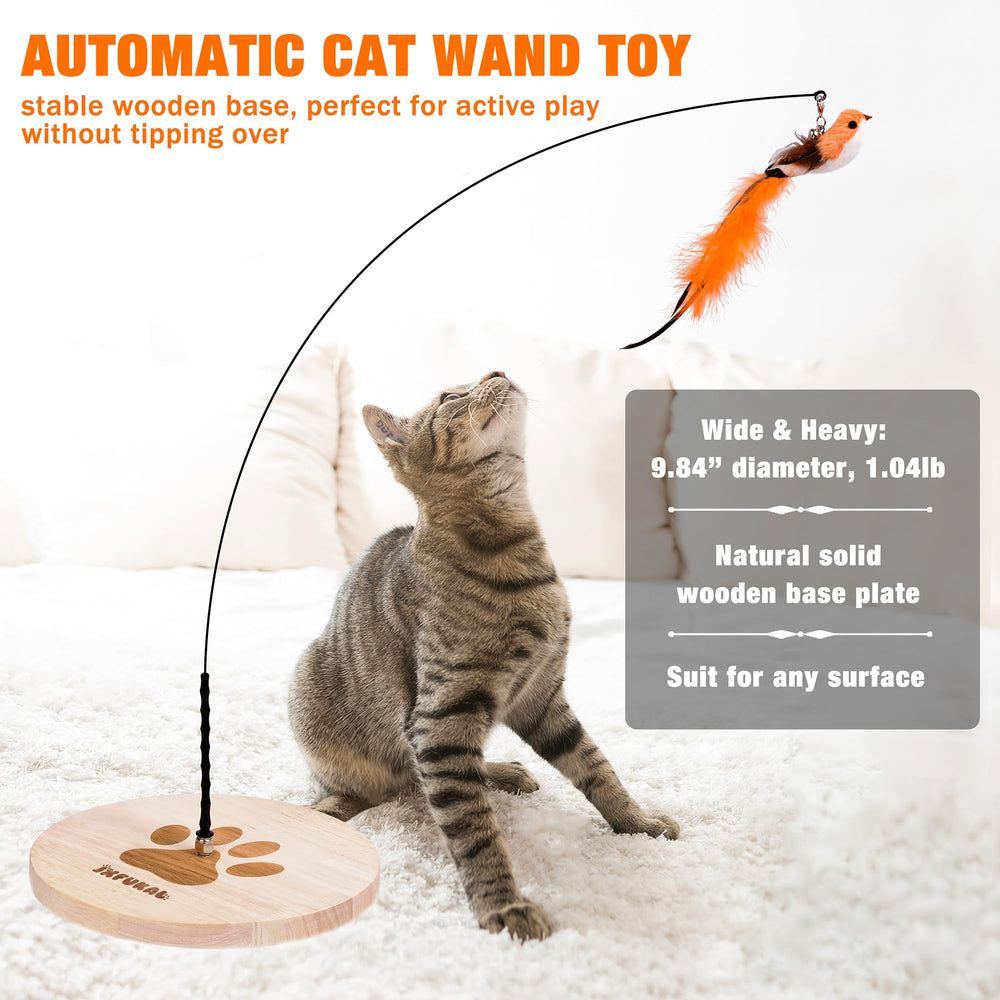 Tige chat interactif JXFUKAL, stimule l’instinct de chasse et l’exercice.
