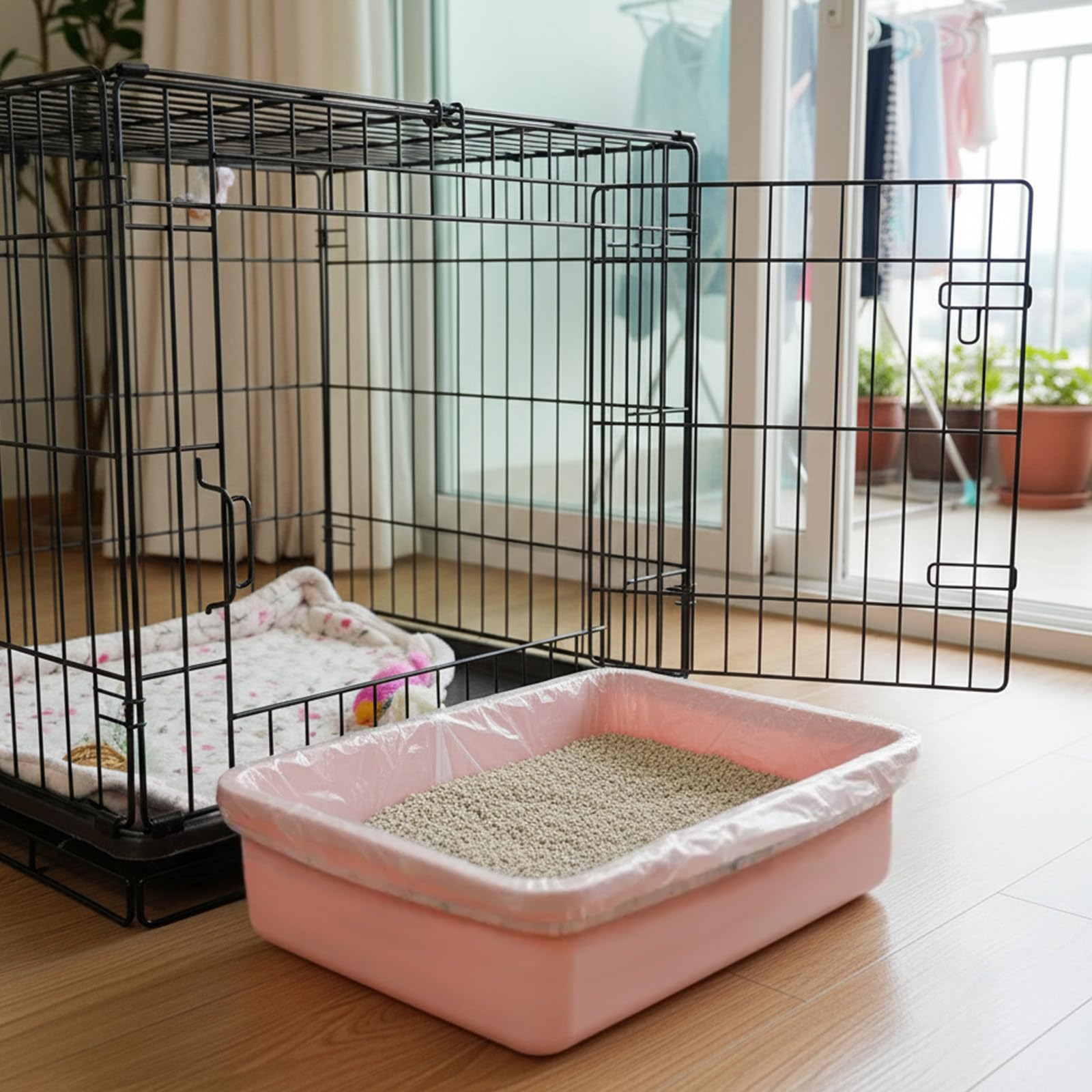 Liner compatible avec différents bacs de litière pour petits animaux.