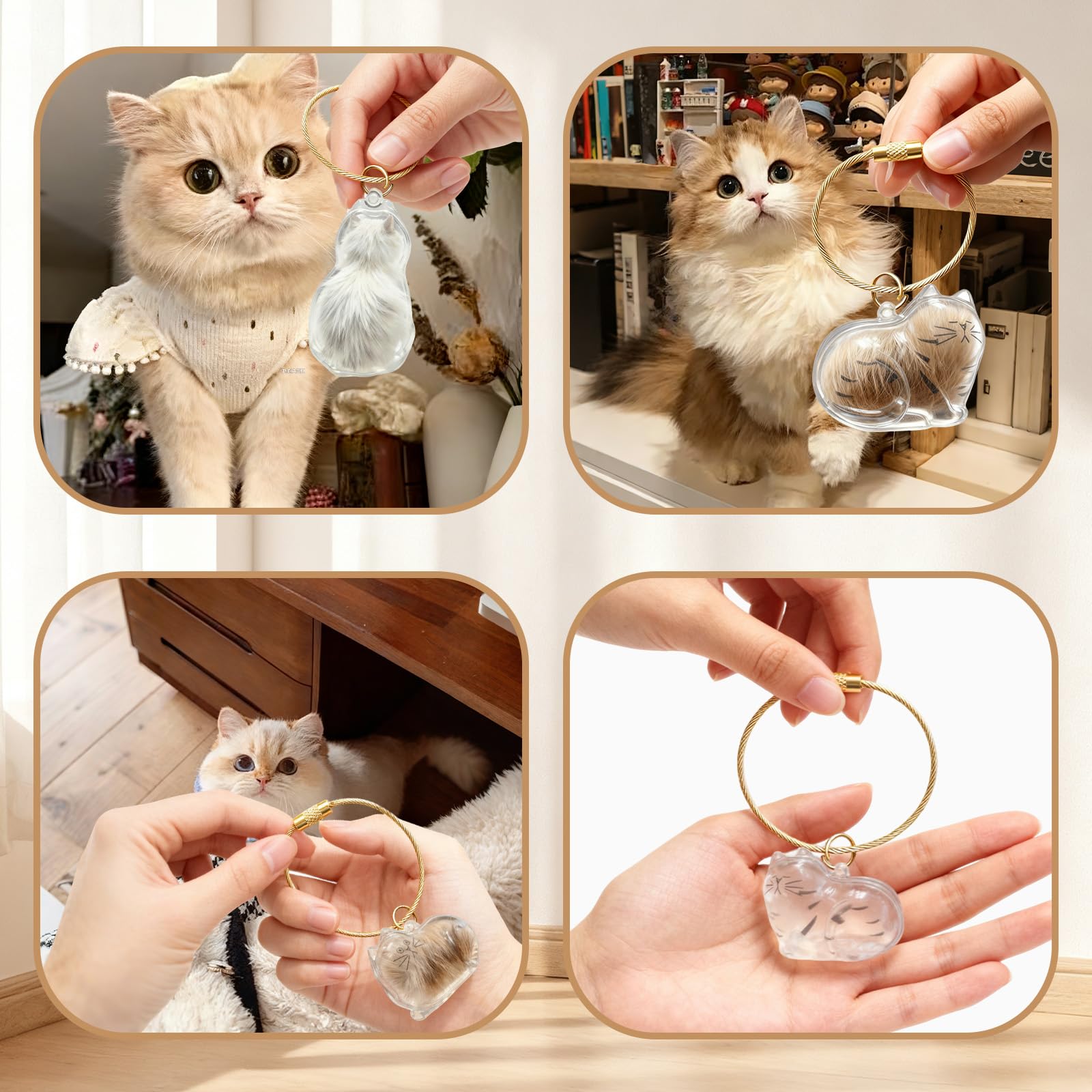 Accessoire portable JYMLWWR, poil de chat et souvenir discret pour le quotidien.