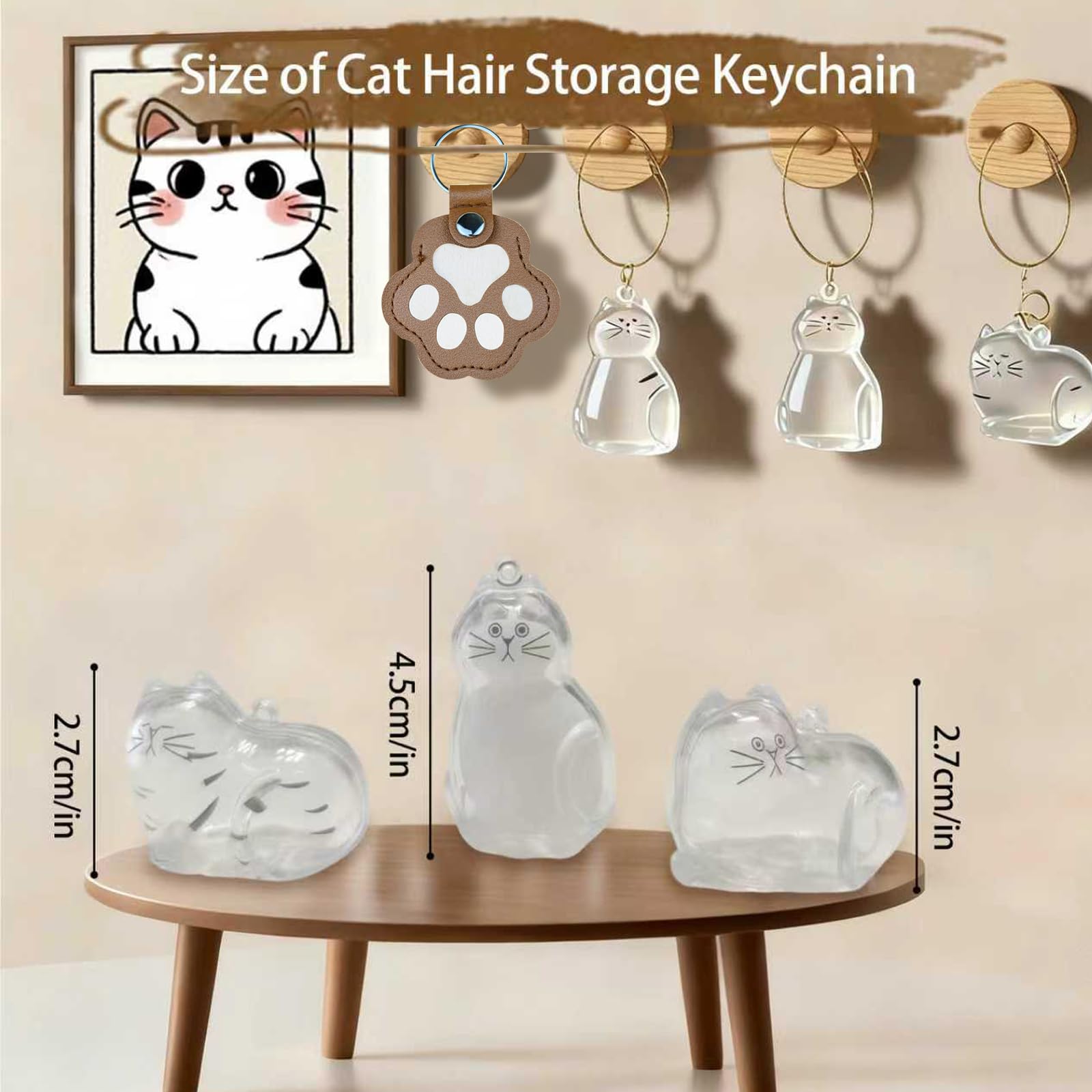 Pendentif JYMLWWR encapsule le poil de chat, mémoire élégante à porter.