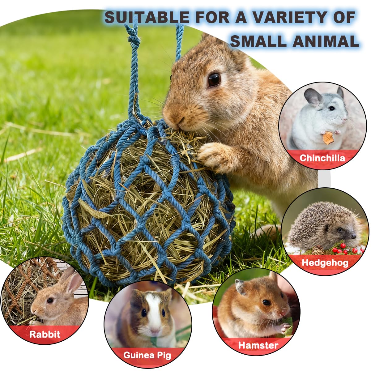 JYZXLAFF sac foin lapin dimensions 14 x 11 pouces adapte petits animaux