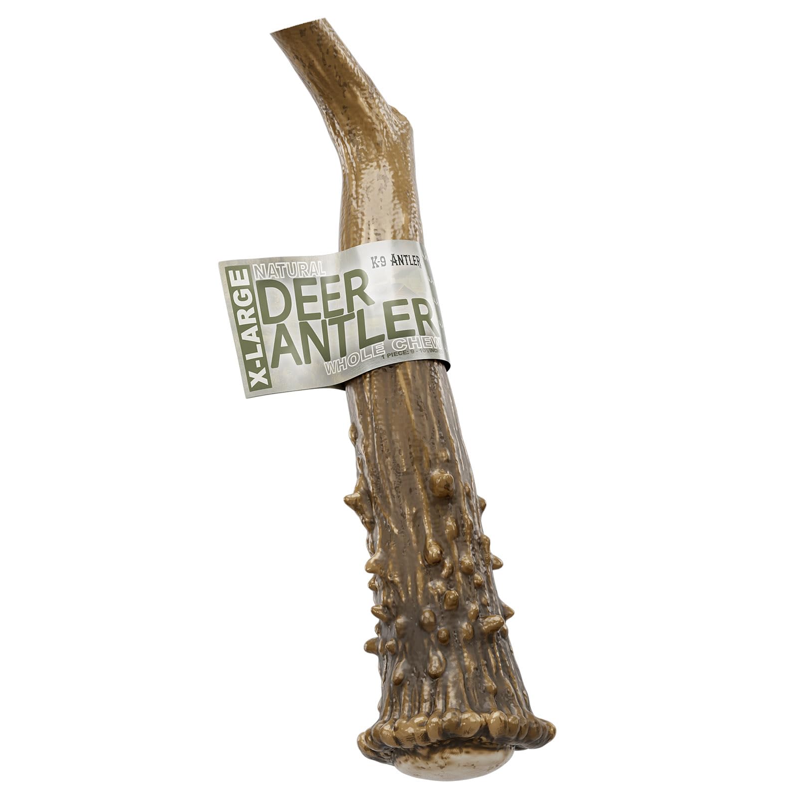 K-9 Antler Co. corne de cerf pour chien mordeur agressif, acier et durabilité.