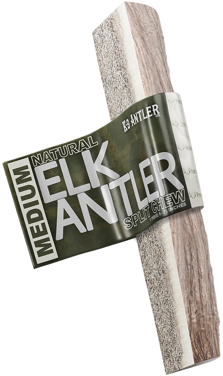 K-9 Antler Co. corne-elan-decoupee-moelle: stimulation douce pour chiots.