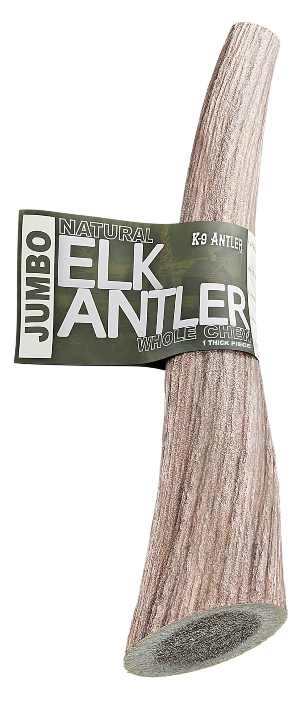 K-9 Antler Co. Cornes d'élan jumbo emballage: mastication durable pour chiens actifs.