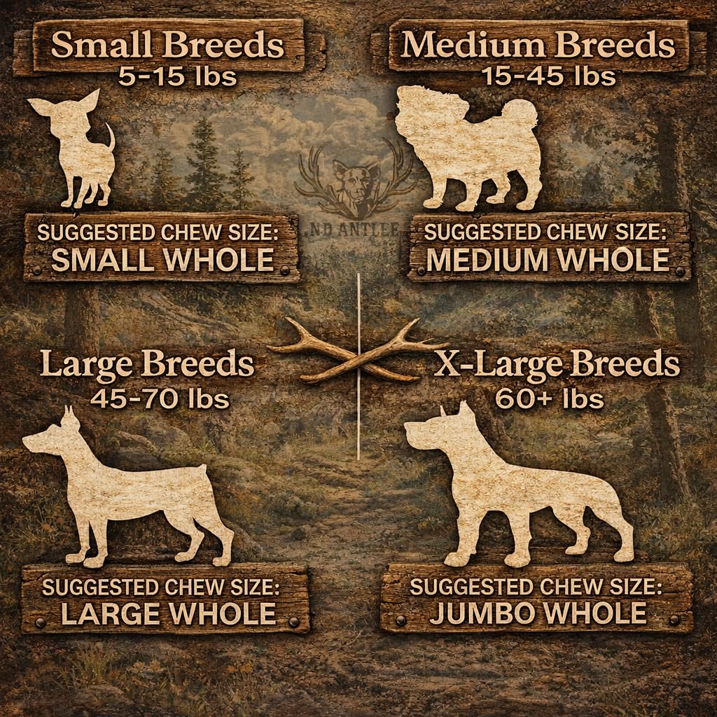 K-9 Antler Co corne d'élan naturel, durable et sans produits chimiques.