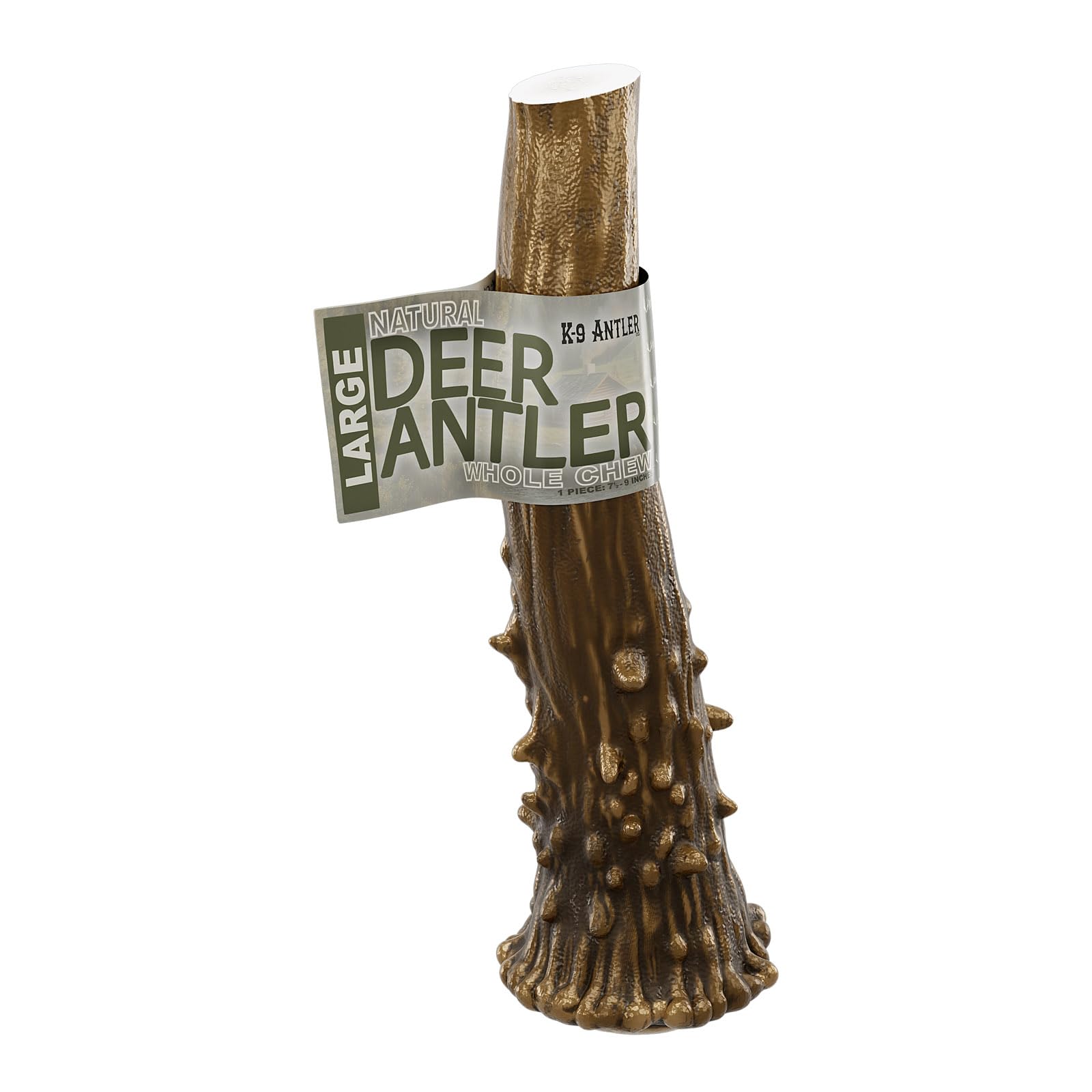 K-9 Antler Co. os de cerf entier pour chien grand, mâche longue et naturelle.