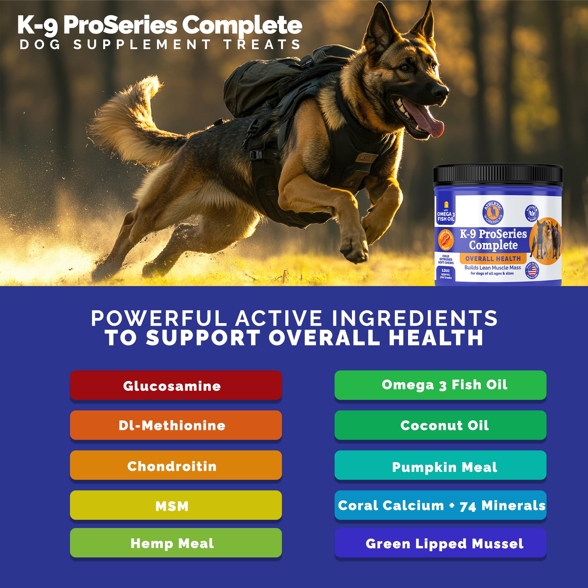 K-9 ProSeries Complète Santé Canine – Probiotiques et Bien-être