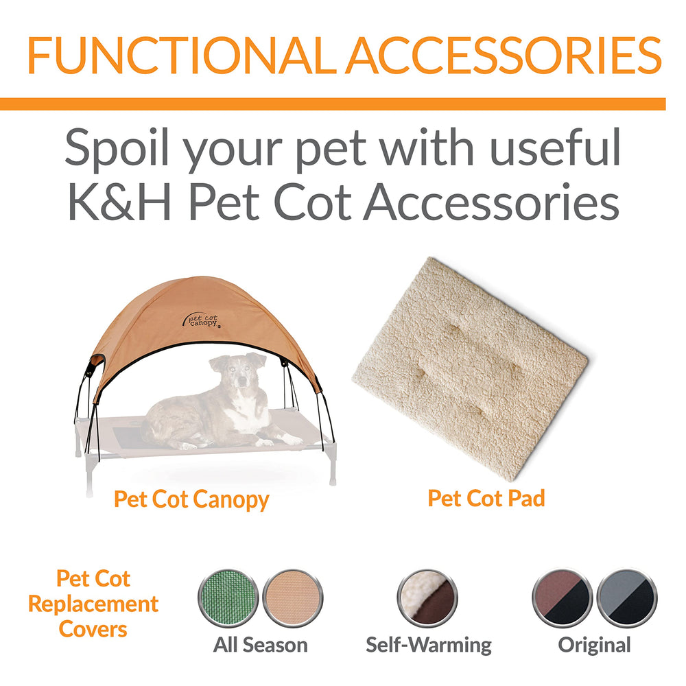 K&H Pet Cot: pieds antiderapants protègent le sol et restent stables.