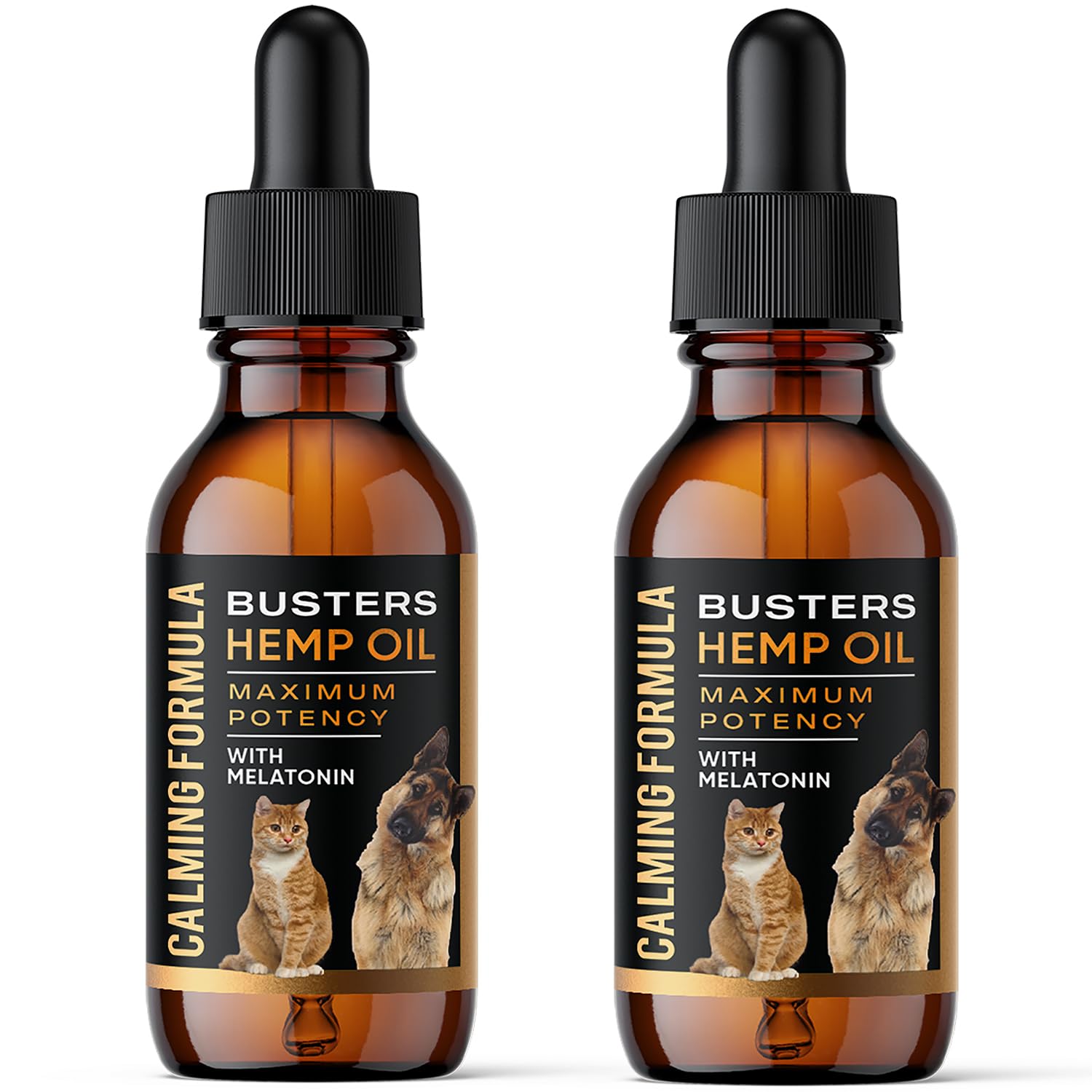 K2xLabs Busters huile apaisante dans sa bouteille, favorise le calme chez les chiens et chats.