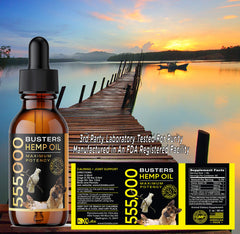 Flacon K2xLabs Busters huile chanvre biologique pour chiens et chats – équilibre oméga 3-6-9
