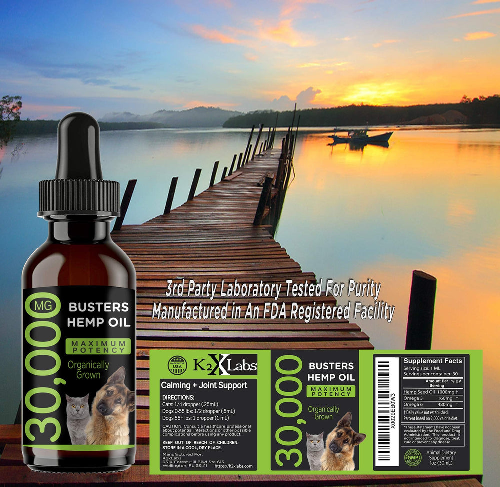 Pipette de Busters Chanvre, administration facile pour chiens et chats.