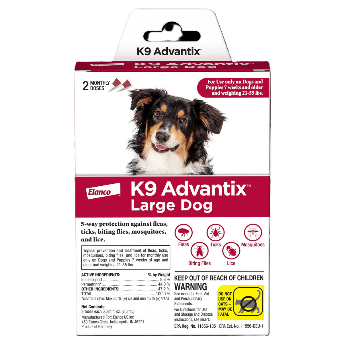 K9 Advantix gouttes pour chien grand prêt à l'application sur la peau