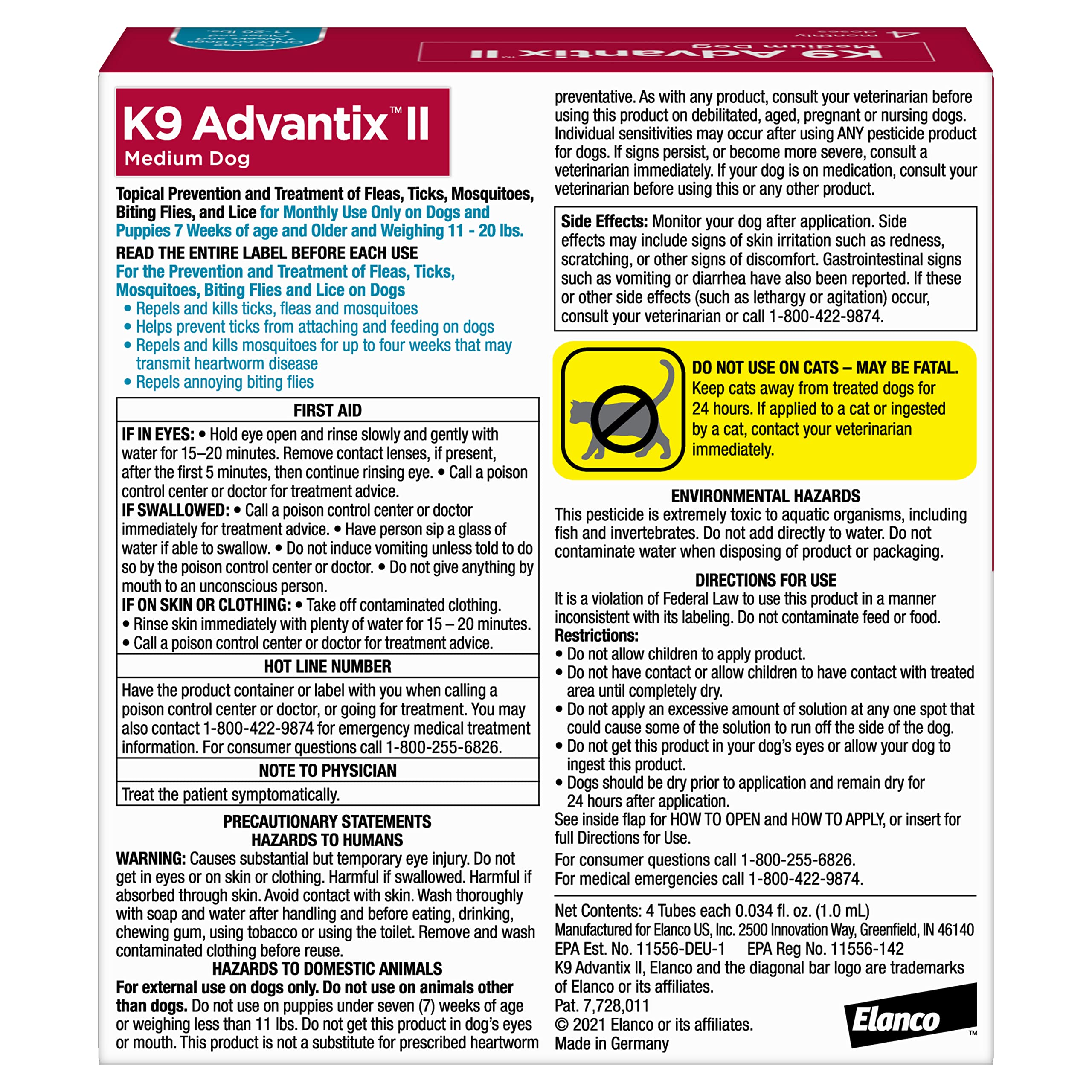 K9 Advantix II – application sur la peau du chien moyen, démarrage rapide.