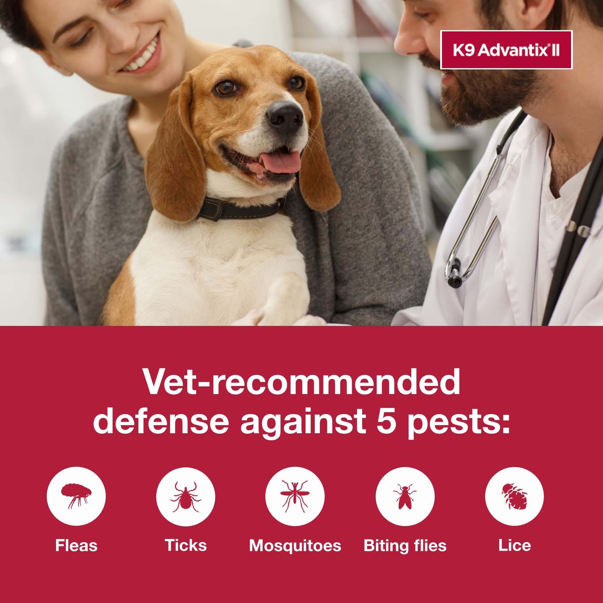 K9 Advantix II – packs 2 doses pour entretien mensuel.
