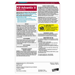 K9 Advantix II agit contre puces et tiques sur un chien moyen