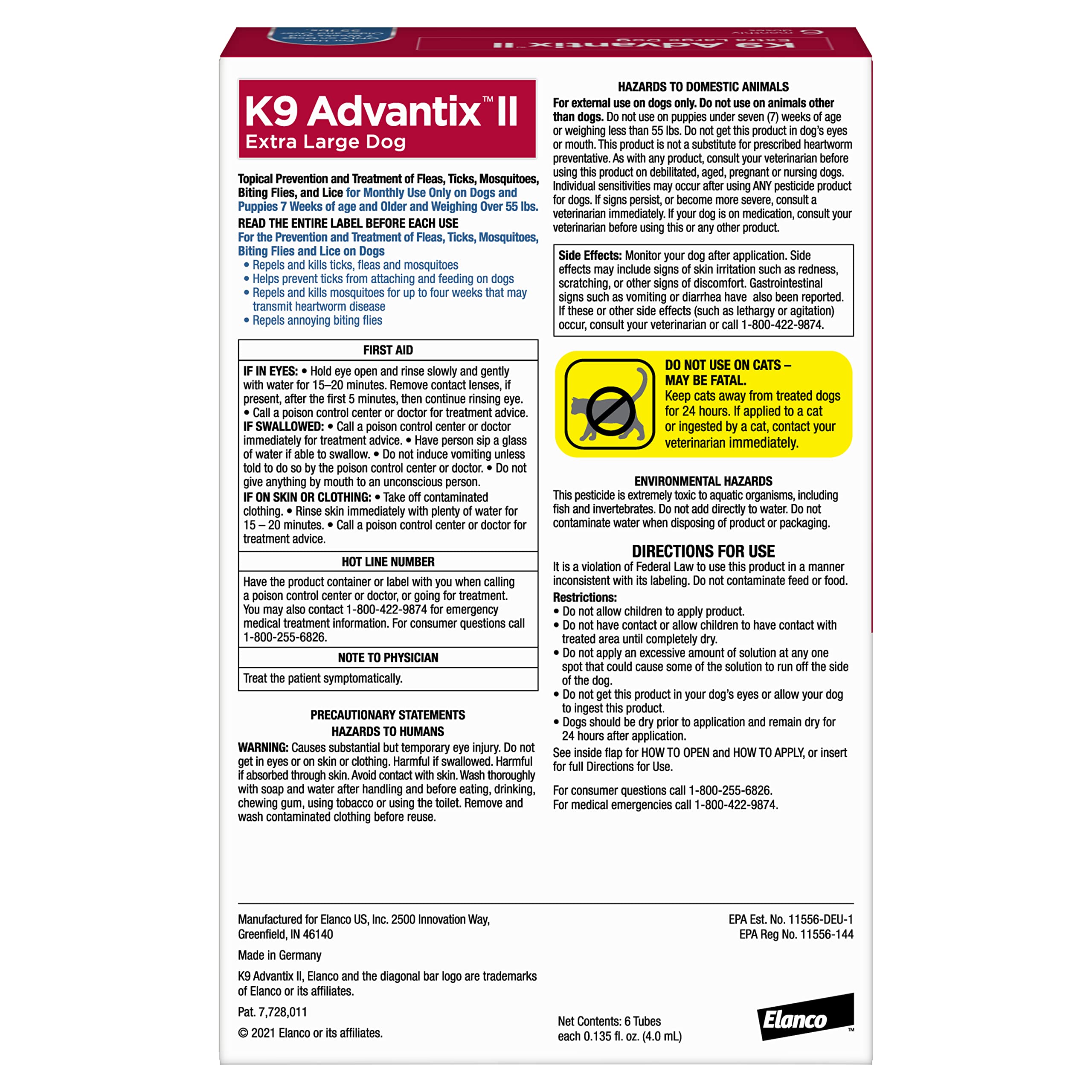 Application sur le dos du chien avec K9 Advantix II XL pour une protection rapide