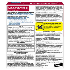 Application sur chien par K9 Advantix II XL, traitement topique rapide.