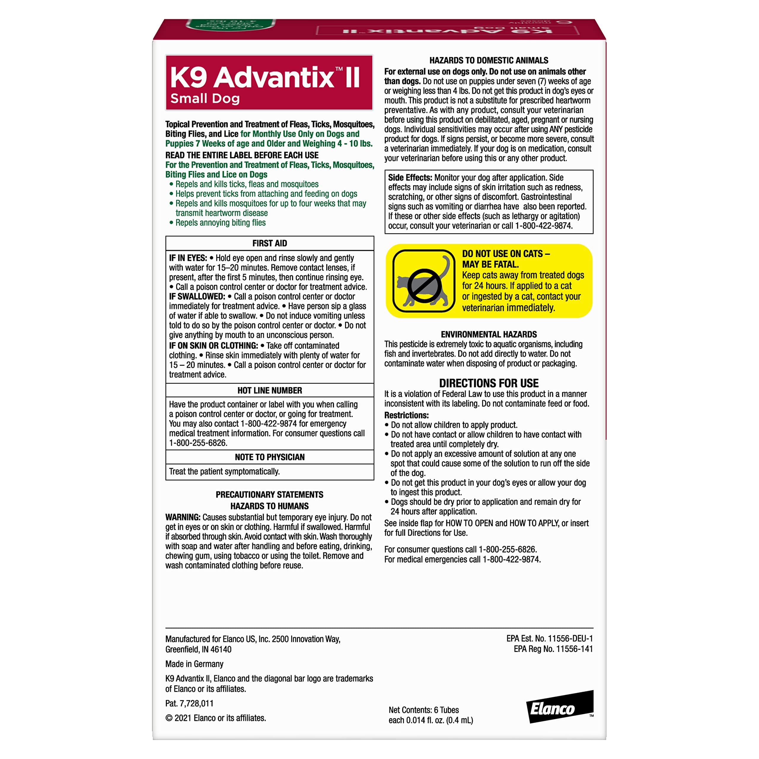 Applicateur-dose K9 Advantix II Small Dog pour une application précise.