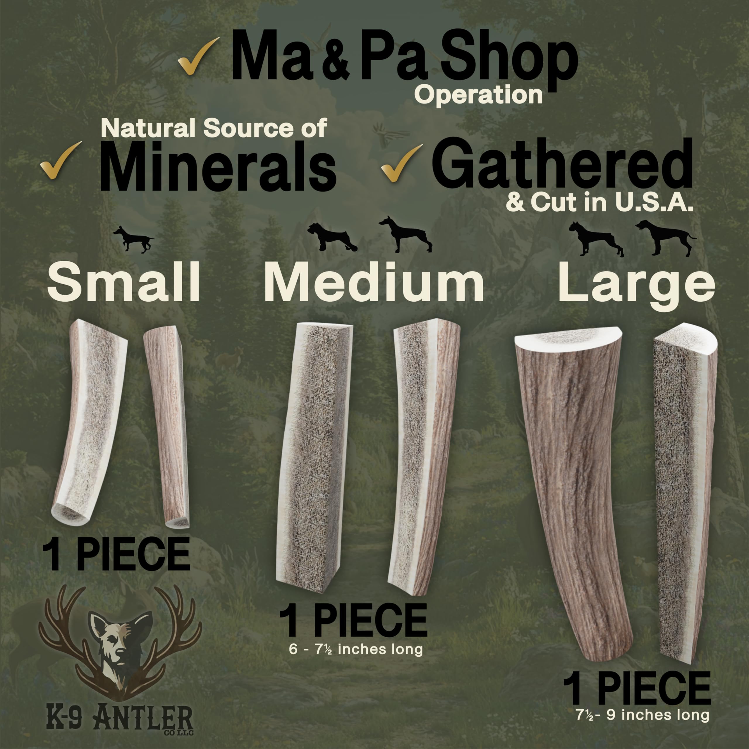 K-9 Antler Co origine-aux-etats-unis: produit responsable et traçable pour votre compagnon.