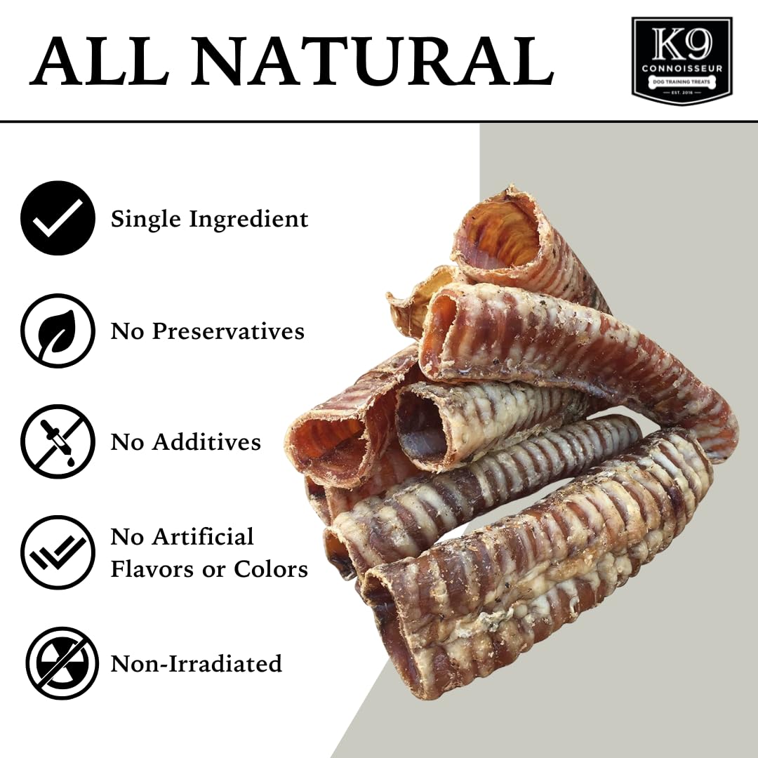 K9 Connoisseur Trachee pour chien, 7 pouces, durables et enrichissantes.