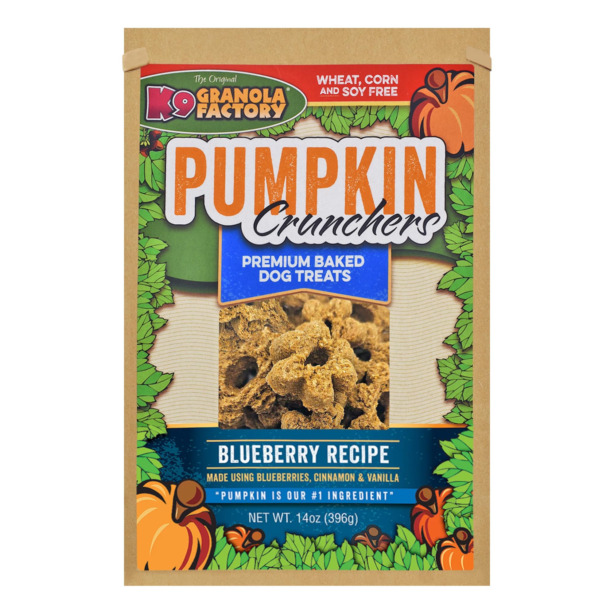 K9 Granola Factory Blueberry Pumpkin Crunchers emballage frais et pratique