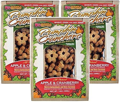 K9 Granola Factory croquants pomme canneberge citrouille, friandise croustillante sans blé ni maïs.