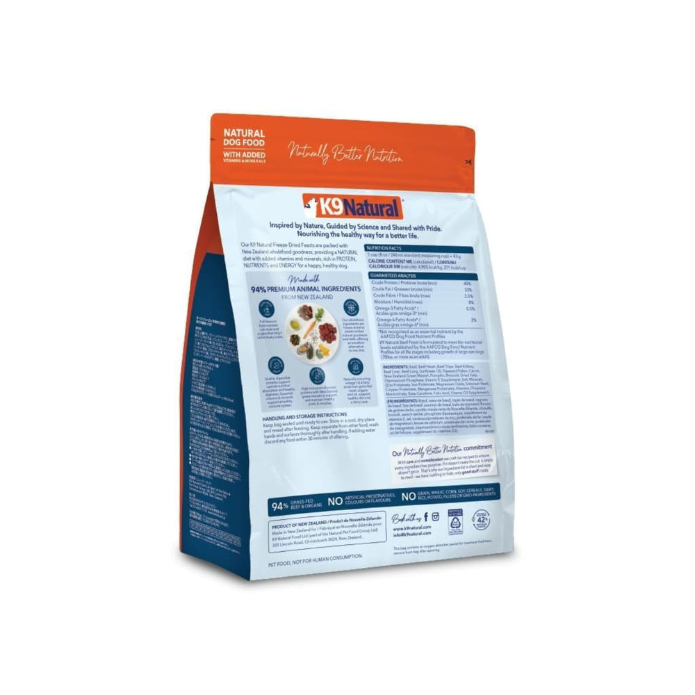 K9 Natural nutrition complète et protéines pour chien actif.