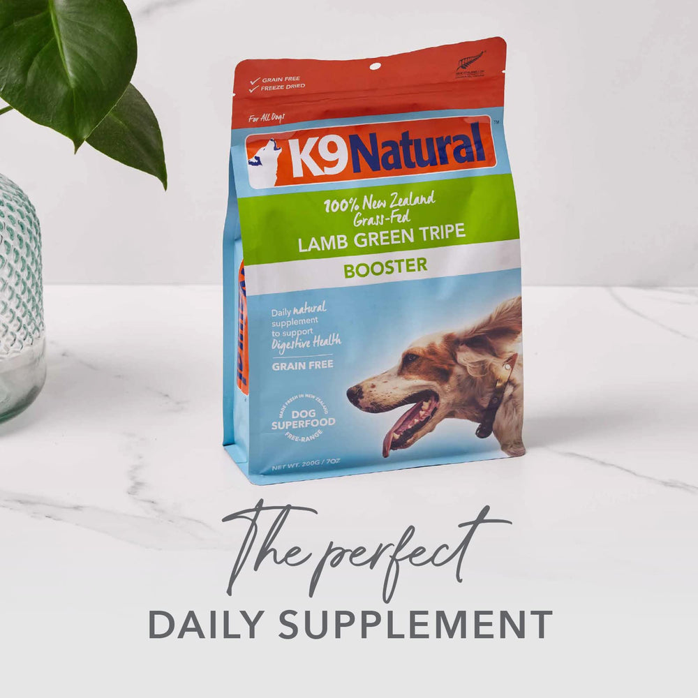 K9 Natural sans céréales et additifs, digestion possible.