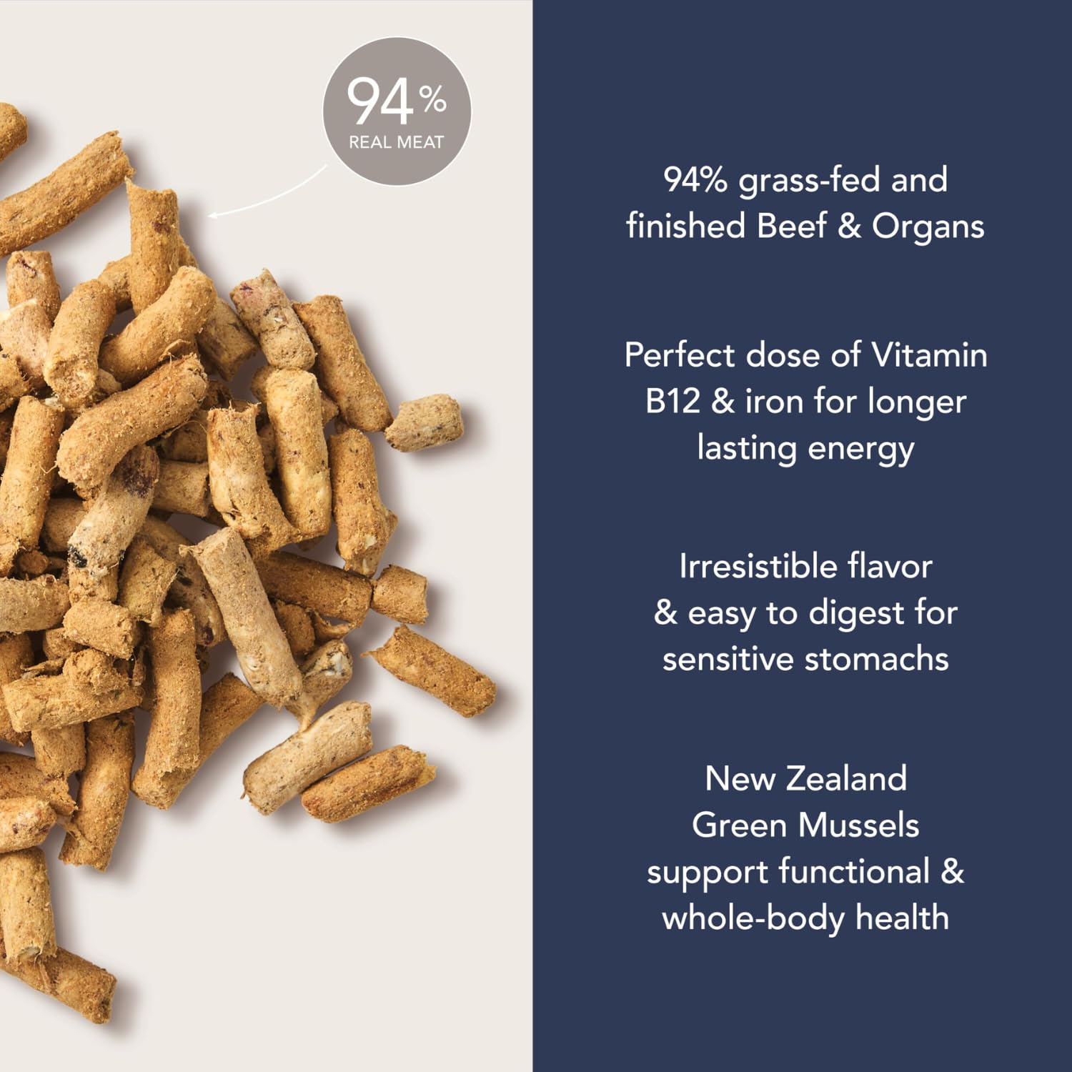 K9 Natural saveur boeuf naturelle, appétence satisfaisante pour les repas.