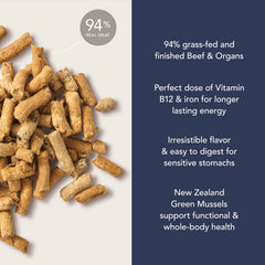 K9 Natural saveur boeuf naturelle, appétence satisfaisante pour les repas.